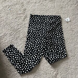 J. Crew Black and White Polka Dot Leggings